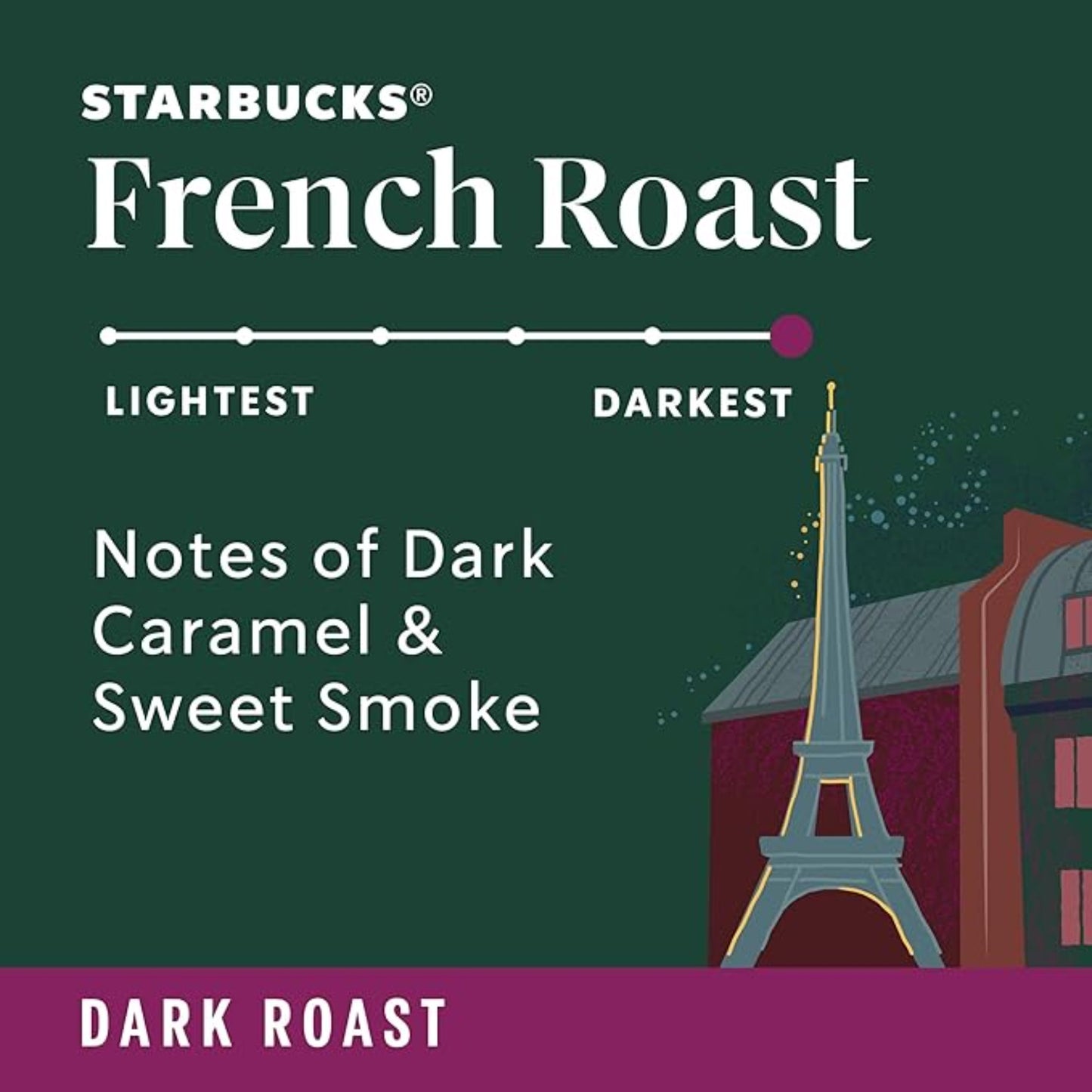 Starbucks K-Cup Coffee Pods, Dark Roast Coffee, French Roast, 100% Arabica, 1 box (32 pods)