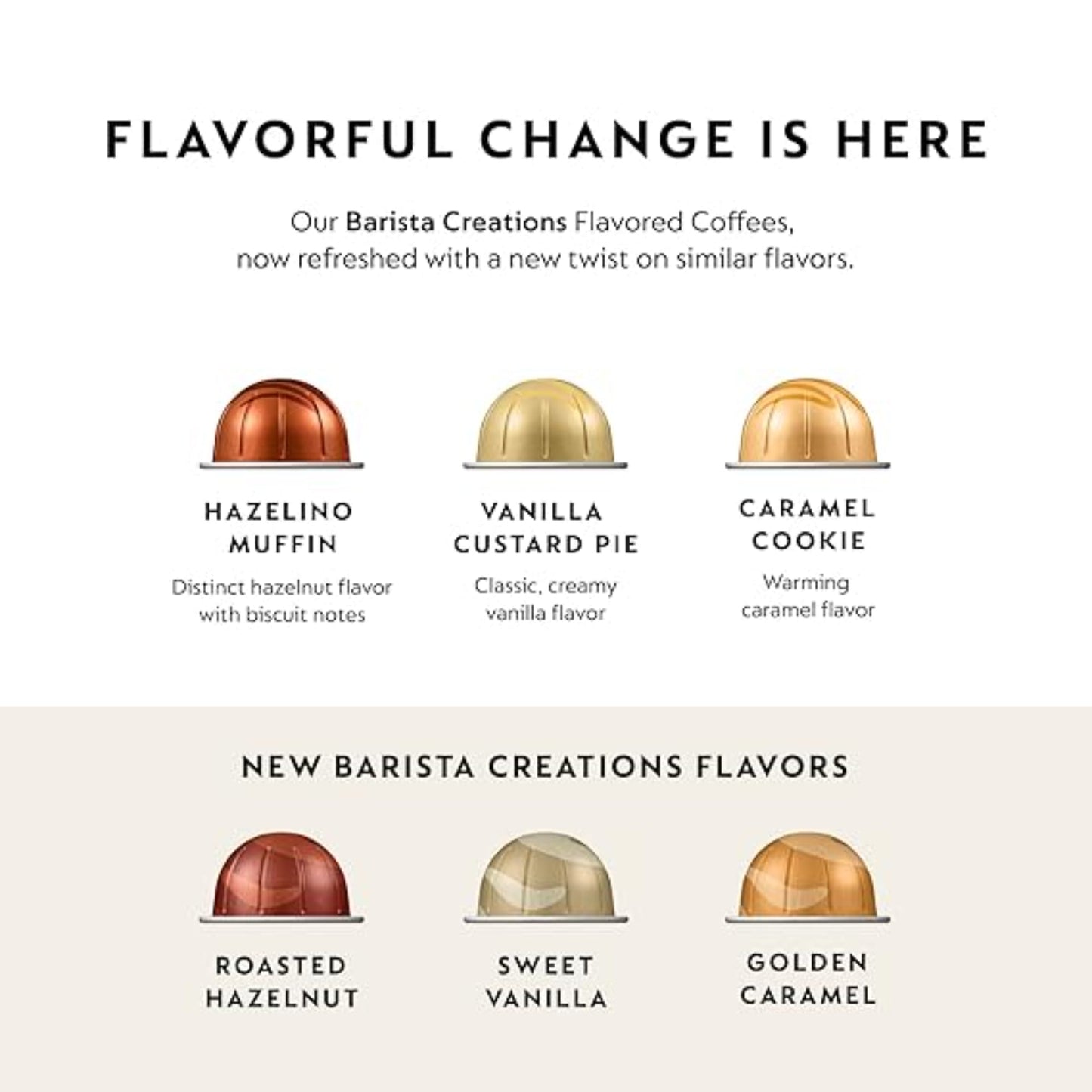 Nespresso Capsules Vertuo, Barista Flavored Pack, Medium Roast Coffee, 30 Count Coffee Pods, Brews 7.8oz.