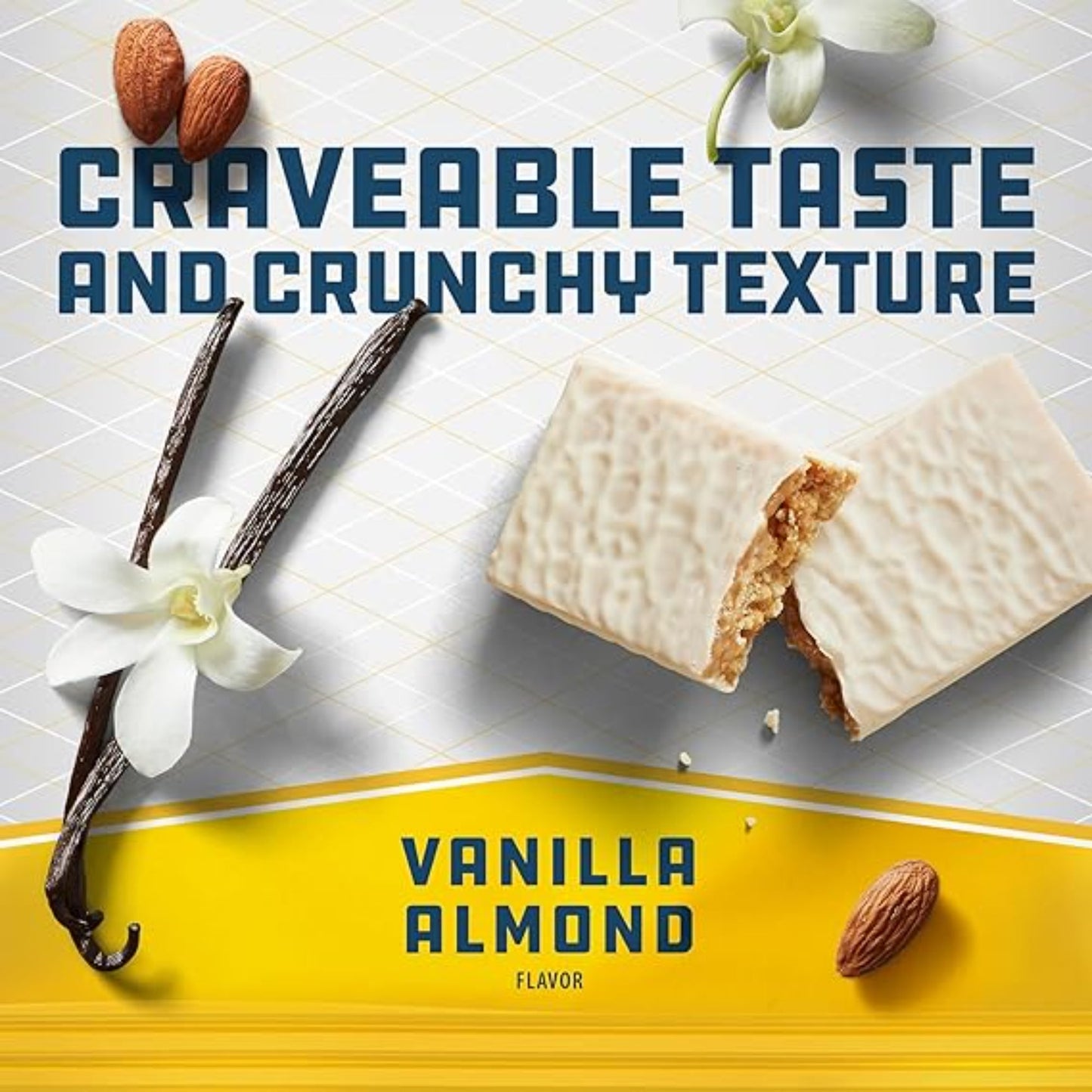 CLIF BUILDERS Protein Bars - Vanilla Almond Flavor - 20g Plant Based Protein - Gluten Free - Non-GMO - Low Glycemic - No Artificial Sweeteners - 2.4 oz. (12 Pack)